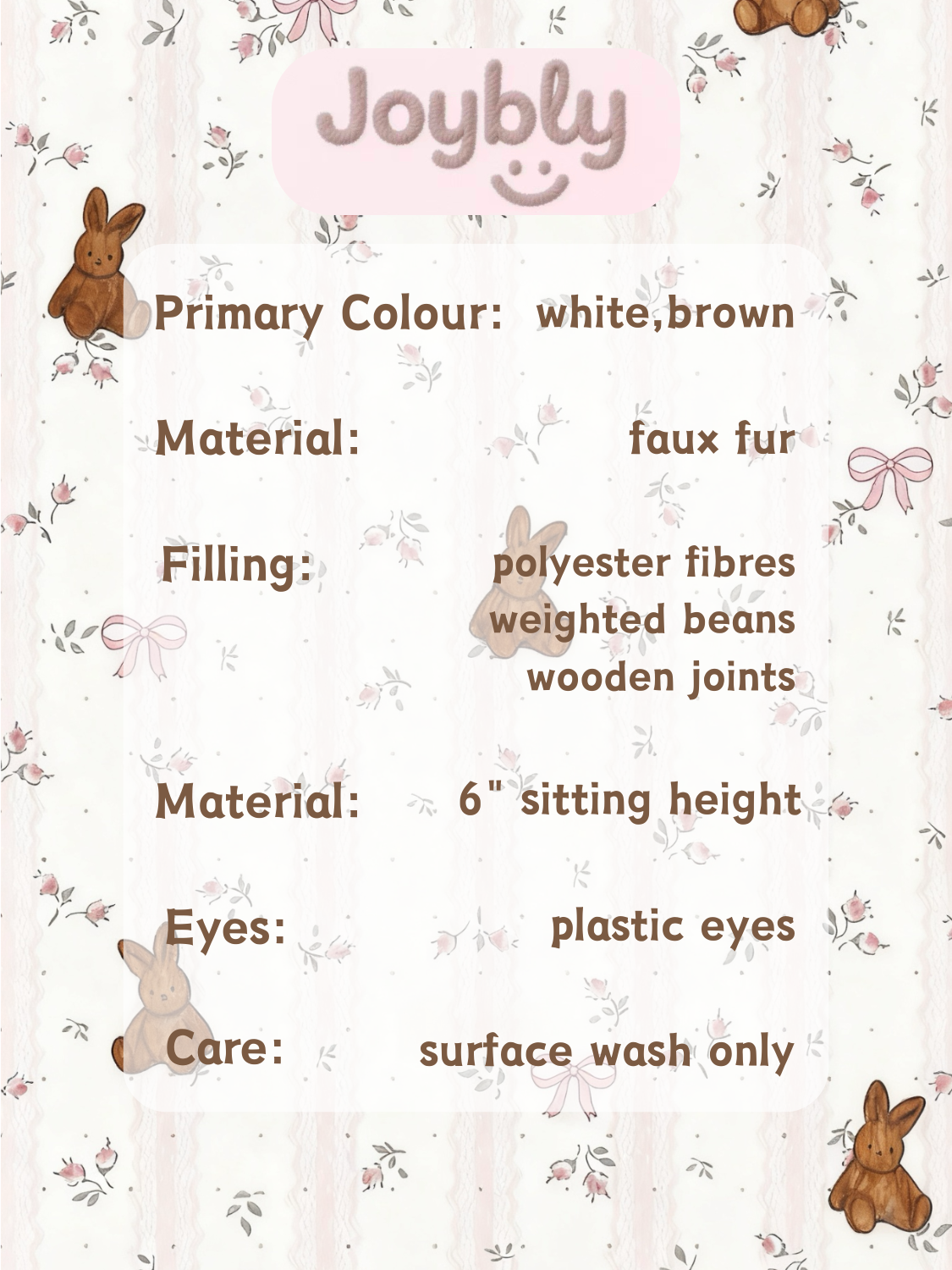 Joybly Bernie the Bernese Plushie with Movable Joints