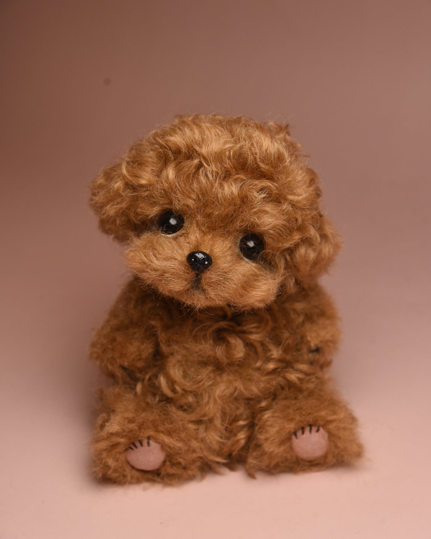 Chocolate poodle handmade realistic Plushie