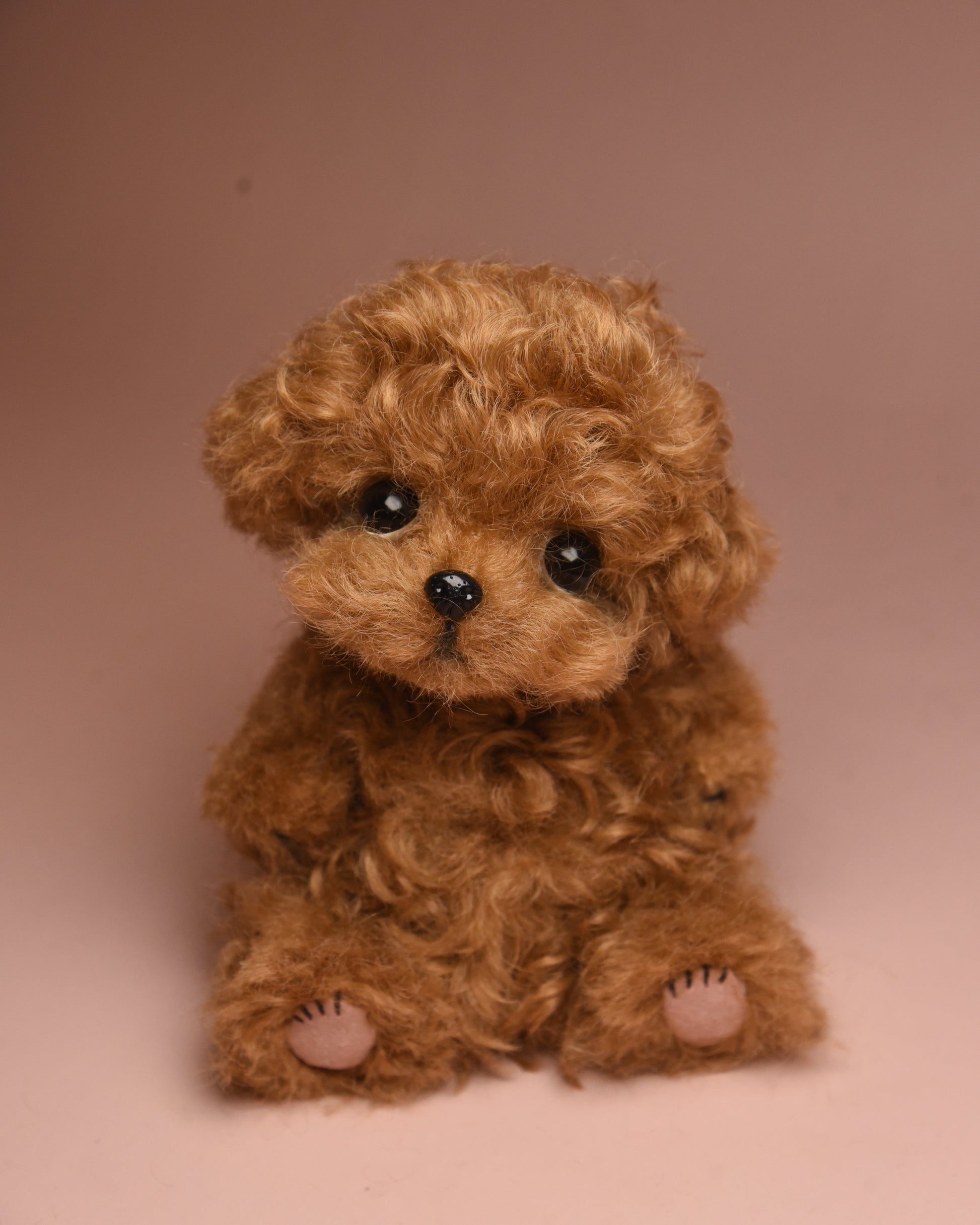 Chocolate poodle handmade realistic Plushie