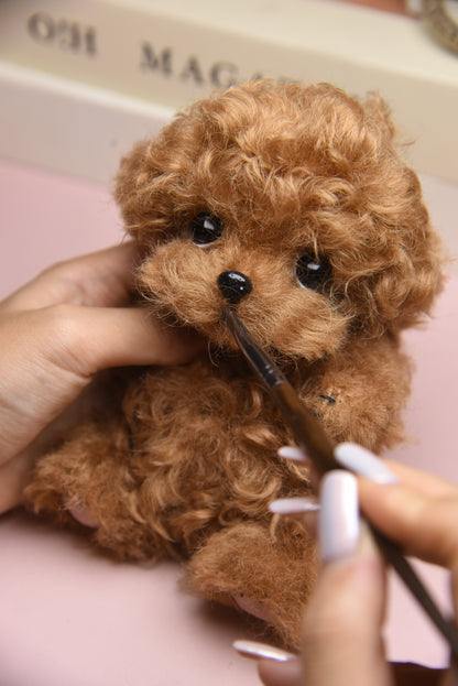 Joybly Chocolate Long Hair Poodle with Movable Joints