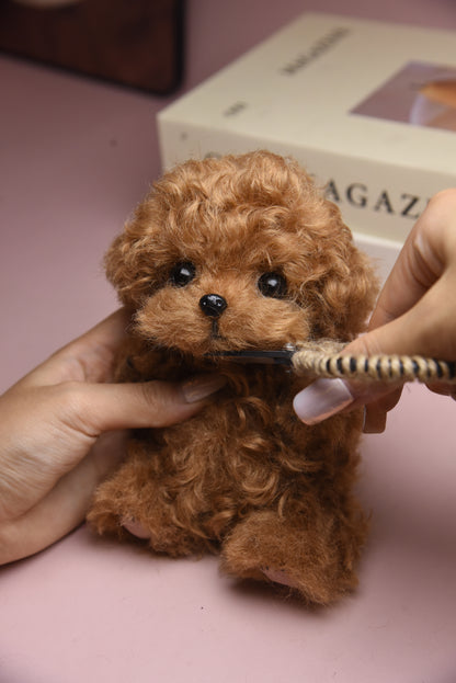 Joybly Chocolate Long Hair Poodle with Movable Joints