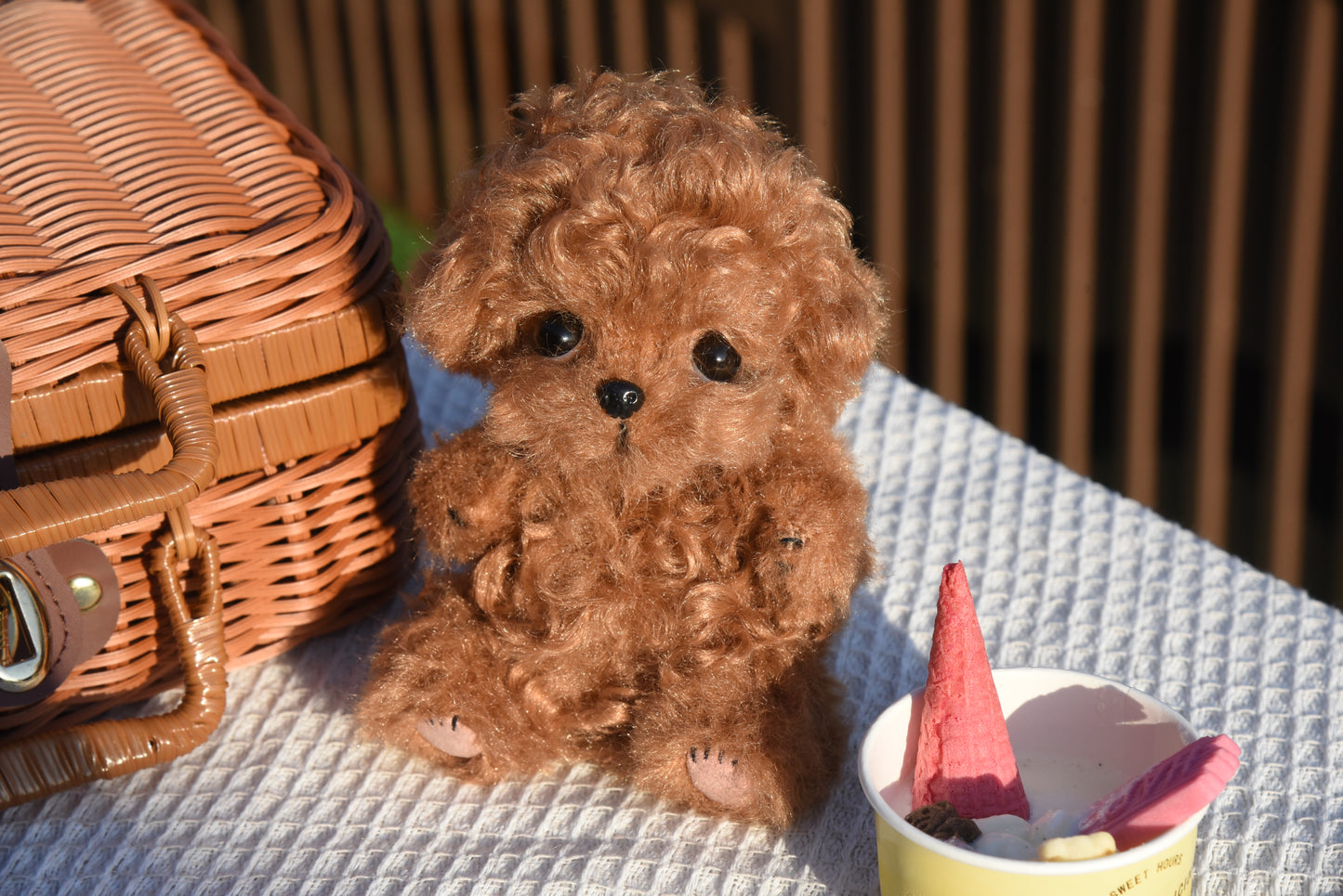 Joybly Chocolate Long Hair Poodle with Movable Joints