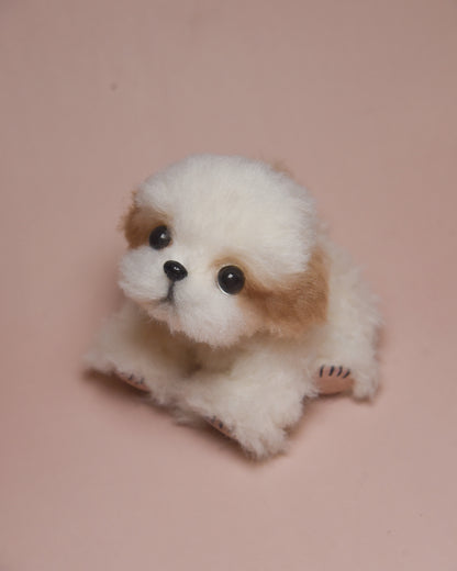 Collectible plush dog – handmade Brownie Shih Tzu by Joybly